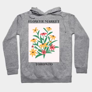 Flower Market Toronto Pink and Yellow Daises Hoodie